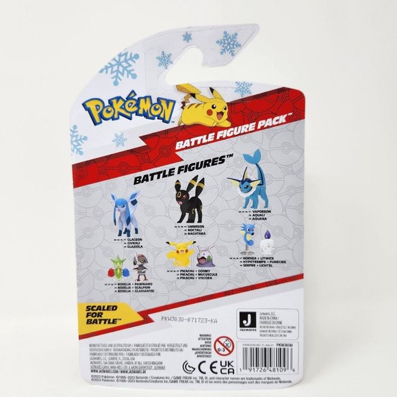 Pokemon Battle Feature Pack Pikachu w/ Santa Hat and Swinub Figures - Picture 4 of 9